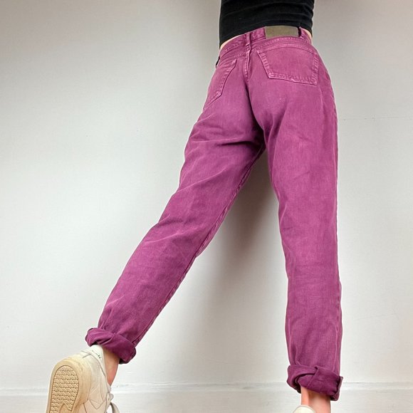 Vintage Mom Jeans - High Rise - Waist 26 - Faded Red/Purple - Picture 2 of 7